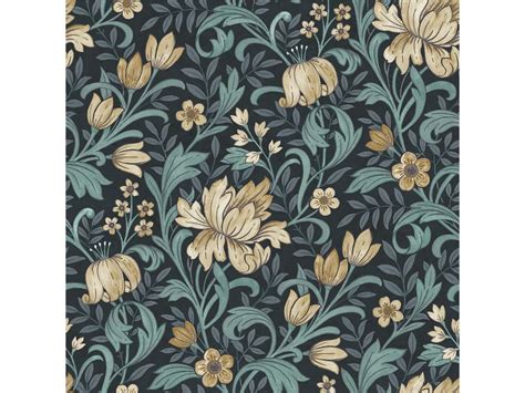 Grandeco Life Marian Floral Wallpaper A67103 Navy