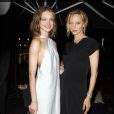 Natalia Vodianova et Uma Thurman lors de la soirée Calvin Klein