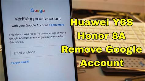 One Click Huawei Y S Honor A Jat L Remove Google Account