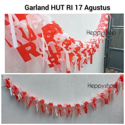 Jual Garland Hut Ri 17 Agustus Merah Putih Rumbai Hiasan Dekorasi 17 Agustus Di Lapak Heppyshop