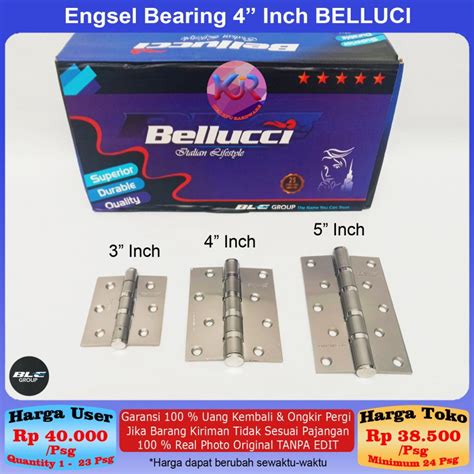 Jual Engsel Bearing Pintu Jendela 4 Inch BELLUCI Shopee Indonesia