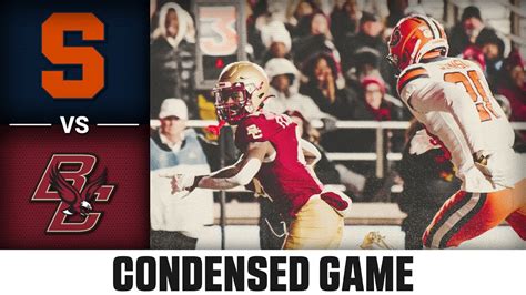 Syracuse Vs Boston College Condensed Game Acc Football Youtube