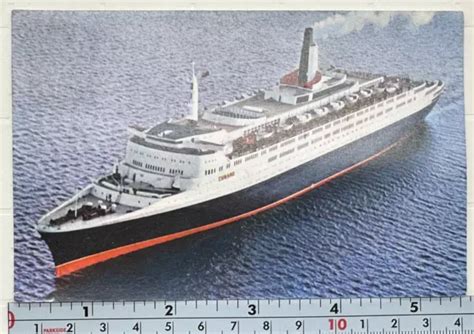 Rms Queen Elizabeth Postcard Cunard White Star Line Luxury Liner