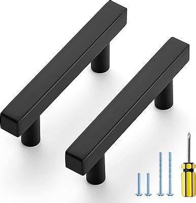 Ravinte Pack Inch Length Square Cabinet Pulls Matte Black