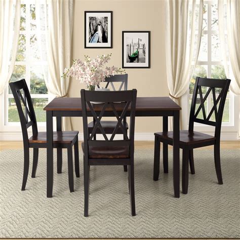 Casainc 5 Piece Dining Table Set Blackcherry Contemporarymodern