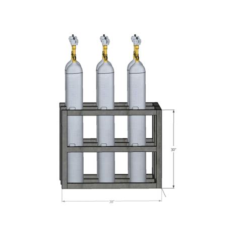 Cylinders 2x3 Stainless Steel Barricade Gas Cylinder Rack 59 Off