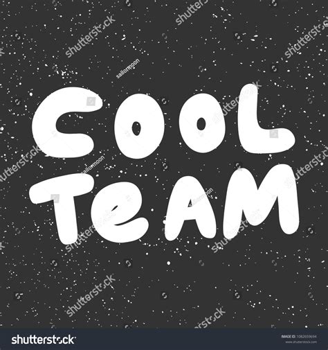 Cool Team Sticker Social Media Content Stock Vector (Royalty Free ...