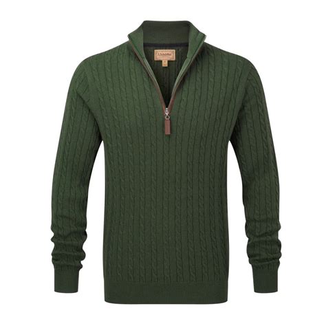 Schoffel Cottoncashmere Cable Quarter Zip Jumper Brocklehursts