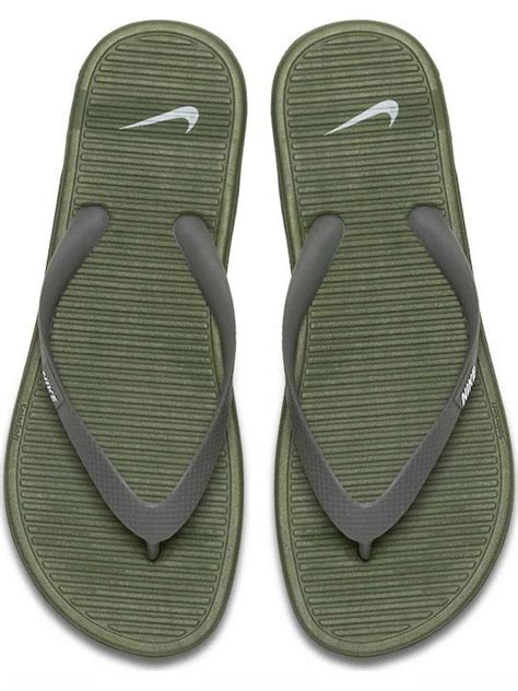 Nike Solarsoft Thong Ii Flip Flops σε Χακί Χρώμα 488160 308 Skroutz Gr