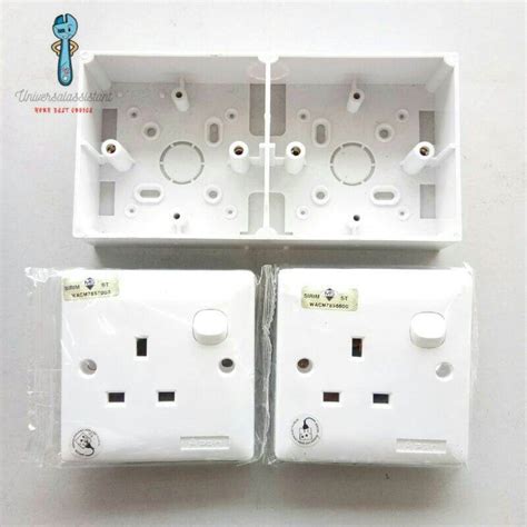 Double A Single Electric Switch Wall Socket X Double Nut Box