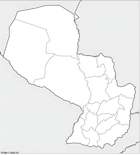 Paraguay Haritası boyama