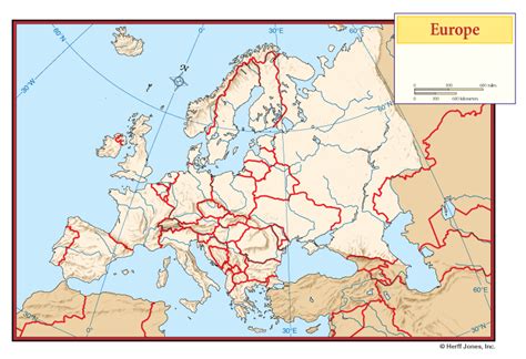 Europe Outline Maps With Boundaries