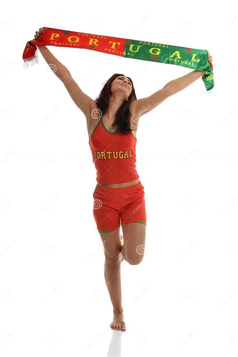 Pretty Portuguese Soccer Fan Stock Image Image Of Sports Beautiful