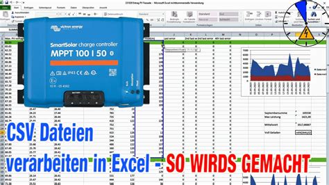 Csv Daten Richtig Auswerten Victron Laderegler In Excel Datenlogger