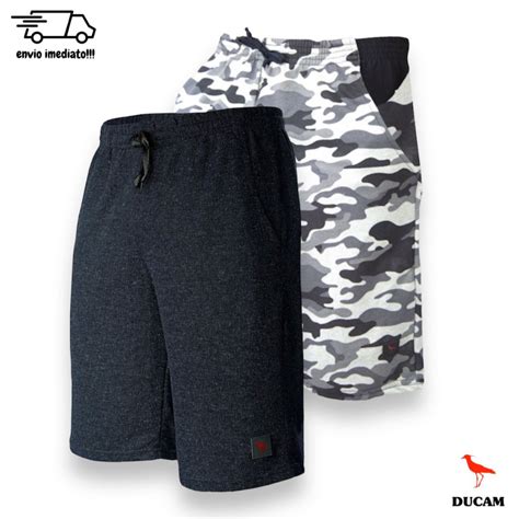 Kit Bermudas Moletom Academia Treino Masculinas Camuflada Algod O