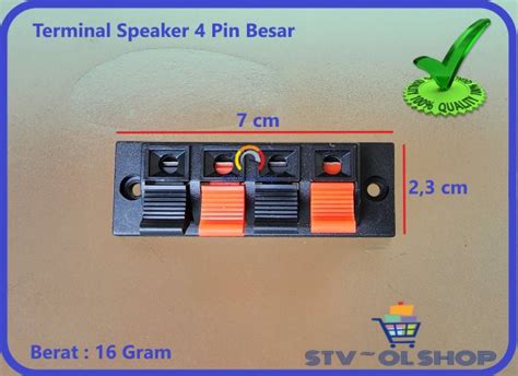 Jual Terminal Speaker 4P Besar Terminal Speaker Japit 4 Pin Besar Di