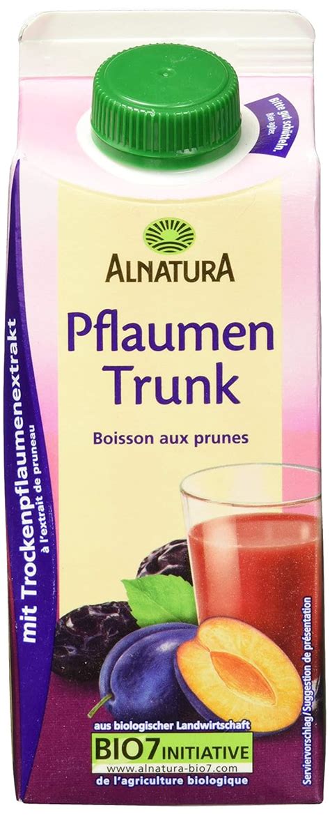 Alnatura Pflaumen Trunk 750 ml Amazon de Lebensmittel Getränke