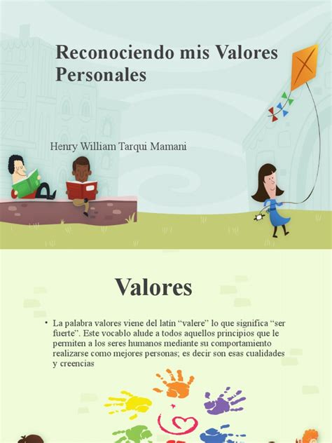 Reconociendo Mis Valores Personales Dignidad Comportamiento