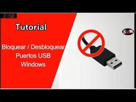 Como Bloquear Y Desbloquear Puertos Usb Windows Youtube