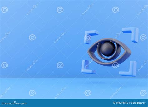 3d Render Eye Scan 3d Rendering Eye Scan Stock Illustration