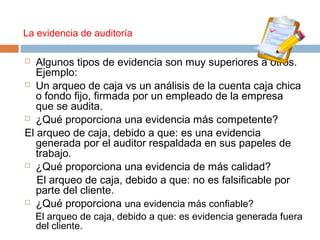 La Evidencia De Auditoria Ppt