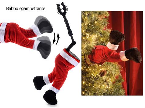 Gambe Di Babbo Natale Con Movimento E Gancio Per Fissaggio 54 45 76