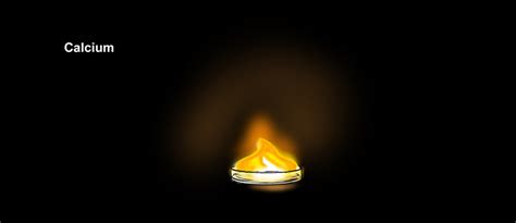 Calcium Burns With An Intense Orange Flame When Heated