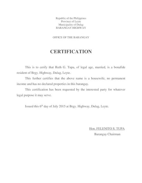 PDF Brgy Certificate DOKUMEN TIPS