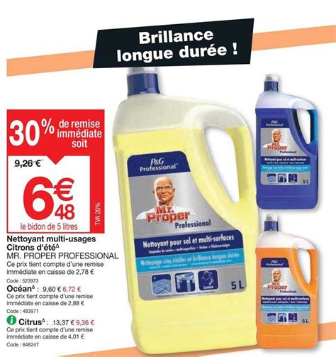 Promo Nettoyant Multi usages Citrons D été Mr Proper Professional chez