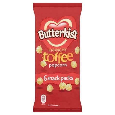 Butterkist Toffee Popcorn 6x20g Tesco Groceries