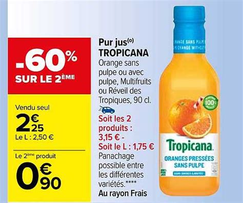 Promo Pur Jus Tropicana Chez Carrefour Icatalogue Fr