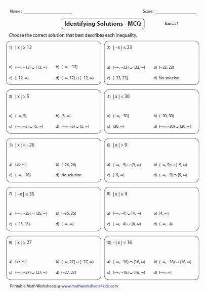 Set Builder Notation Worksheet With Answers