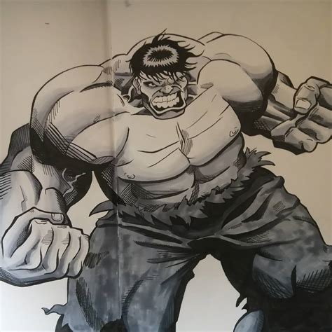 An Incredible Hulk Sketch From My Sketchbook Done In Brush Pen And