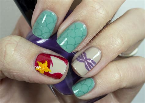 The Nail Network Disney Princess Nail Art Series Ariel Little