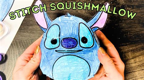 How To Make A Stitch Squishmallow Paper Squishy Asmr Blindbag