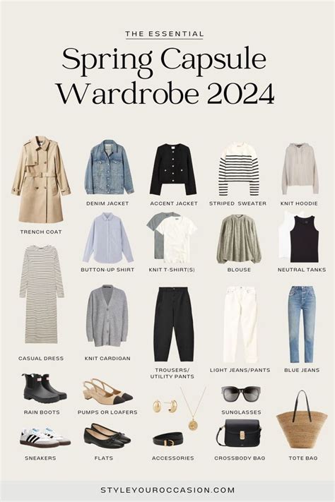 My Essential 2024 Spring Capsule Wardrobe Minimal Casual Effortless