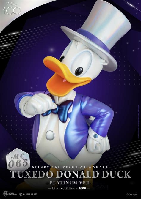 100th Anniversary Disney Tuxedo Donald Duck Platinum Version Statue