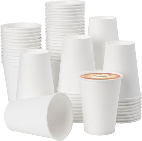 500 Pack Paper Cups 12 Oz Paper Coffee Cups Disposable