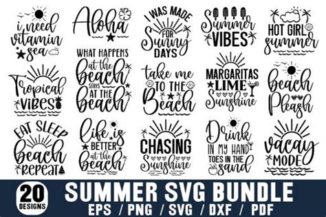 Summer Bundle Svg Beach Svg Summertime Graphic By Designer