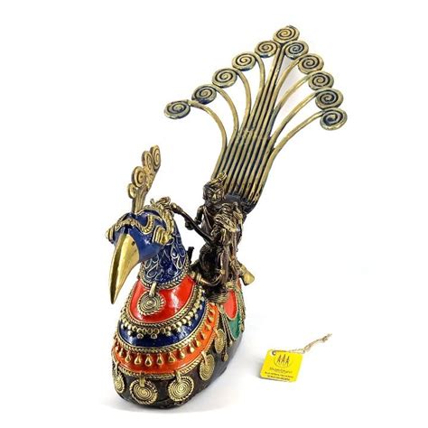 Multicolor Graceful Brass Dhokra Peacock Boat At Rs Piece In