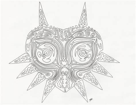 Zelda Majoras Mask Coloring Pages Coloring Pages