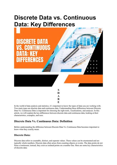 Discrete Data Vs Continuous Data Key Differences Pdf Free Download