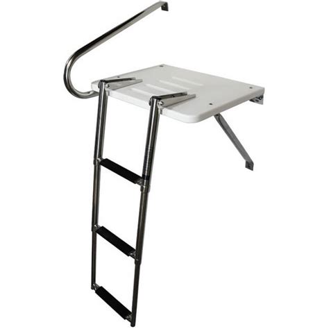 Outboard Swim Platform With 3 Step Ladder Boat Outfitters