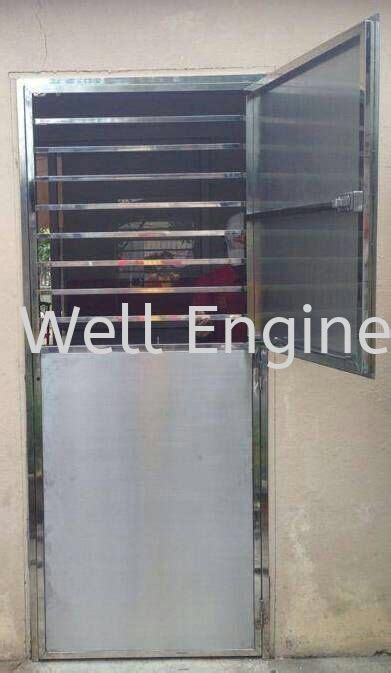 Steel Safety Door Kitchen Double Open Back Door Safety Door Johor Bahru