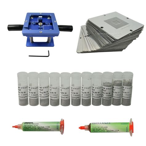 90mm BGA Reballing Station With Universal Stencil Kit Solder Ball