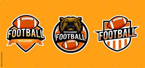 american football logo design Stock Vector | Adobe Stock