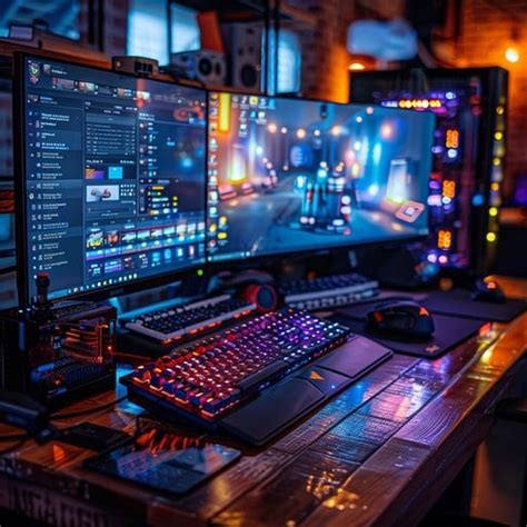 gamers paradise setup photo gaming computer technology