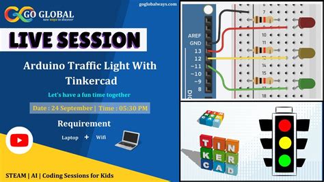 Coding Together Traffic Lights Arduino Tinkercad Youtube