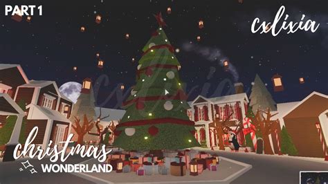 ROBLOX Bloxburg Winter Christmas Wonderland Part 1 Speedbuild