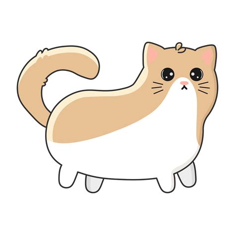 linda gato en dibujos animados estilo vector ilustración aislado en